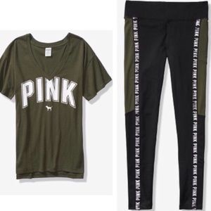 Victoria’s Secret Pink legging &tee set